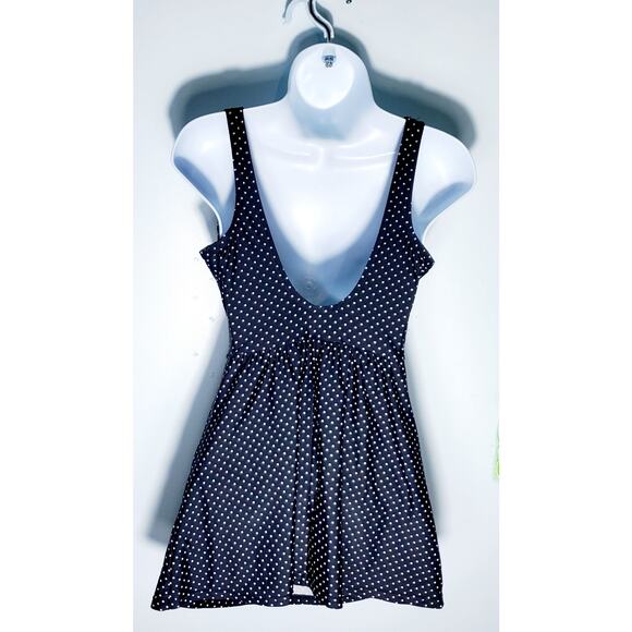 Shore Shapes New Womens Polka Dot Swimdress Size 10 Beach Travel Preppy Classic - Picture 2 of 6